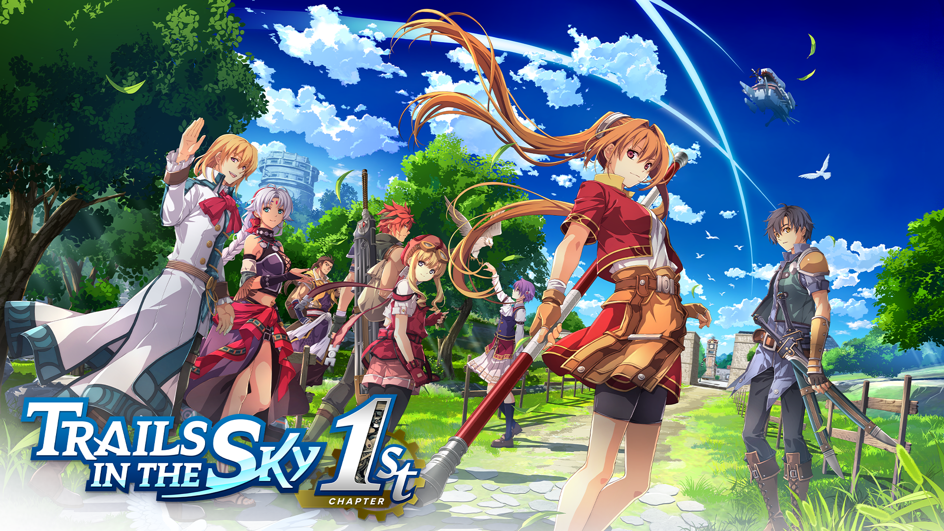 Sous un ciel bleu, 7 personnages d'heroic fantasy prennent la route